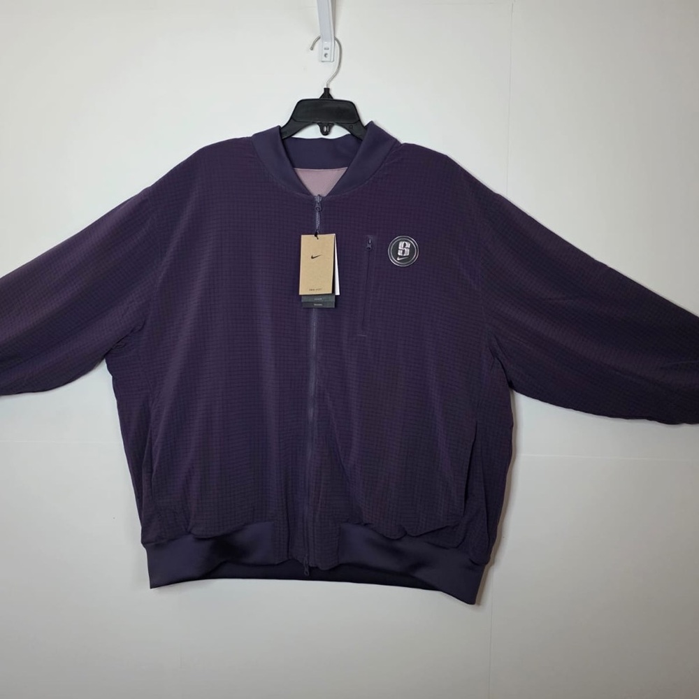 Nike Grid Pattern Jacket in Dark Purple